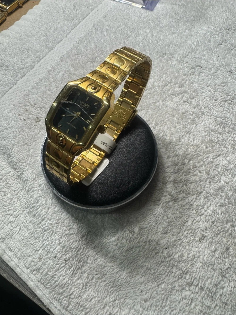 Citizen Gold-Tone Watch with Black Dial